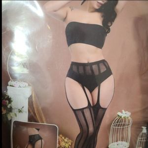 Womens Fishnet Tights Suspender Pantyhose Thigh-Hi